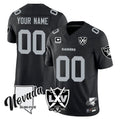 Ndoa Custom LV.Raiders Black 65th Anniversary Vapor Limited Home Game Any Name & Numbers Stitched Jerseys