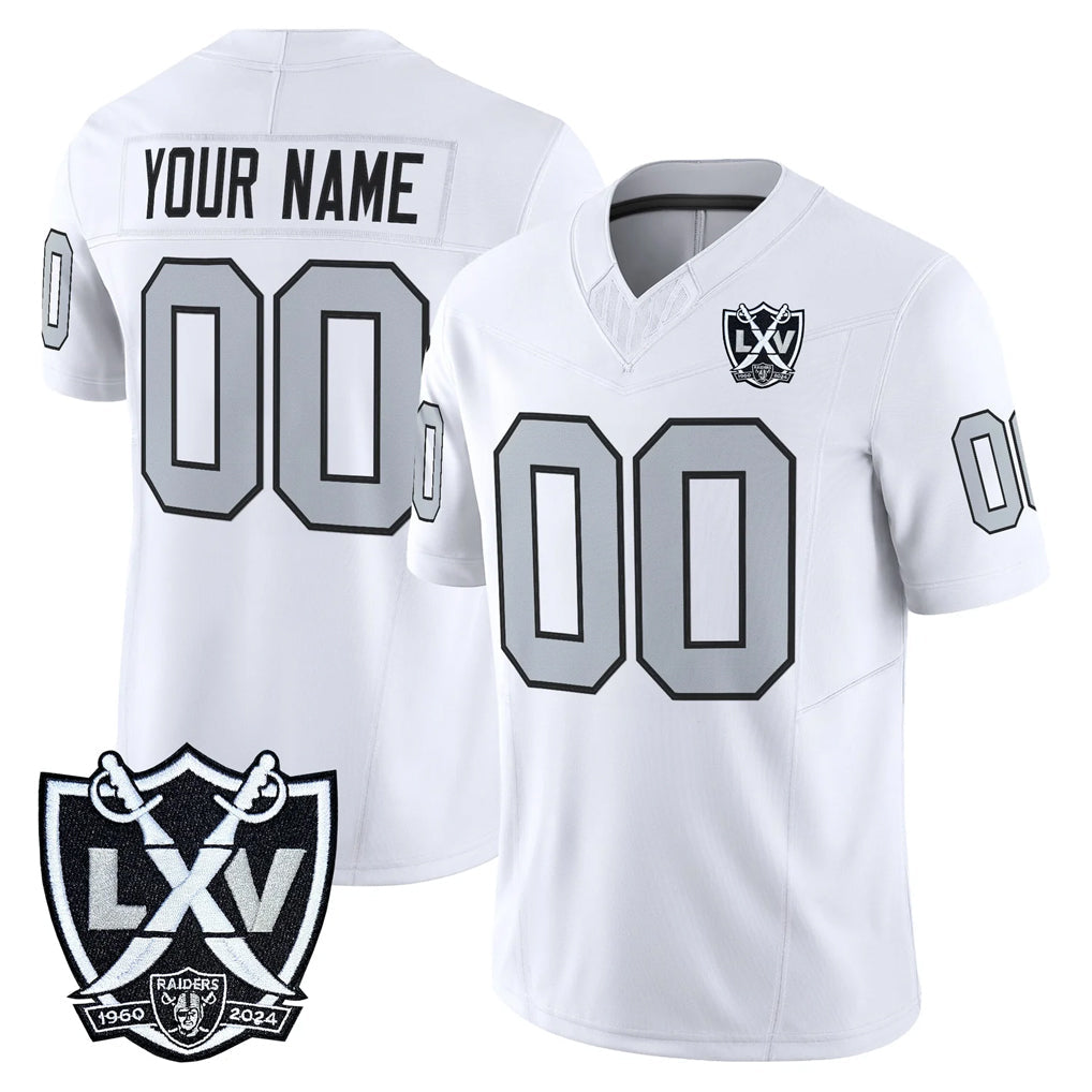 Ndoa Custom LV.Raiders White 2026 Vapor Limited Home Game Any Name & Numbers Stitched Jerseys