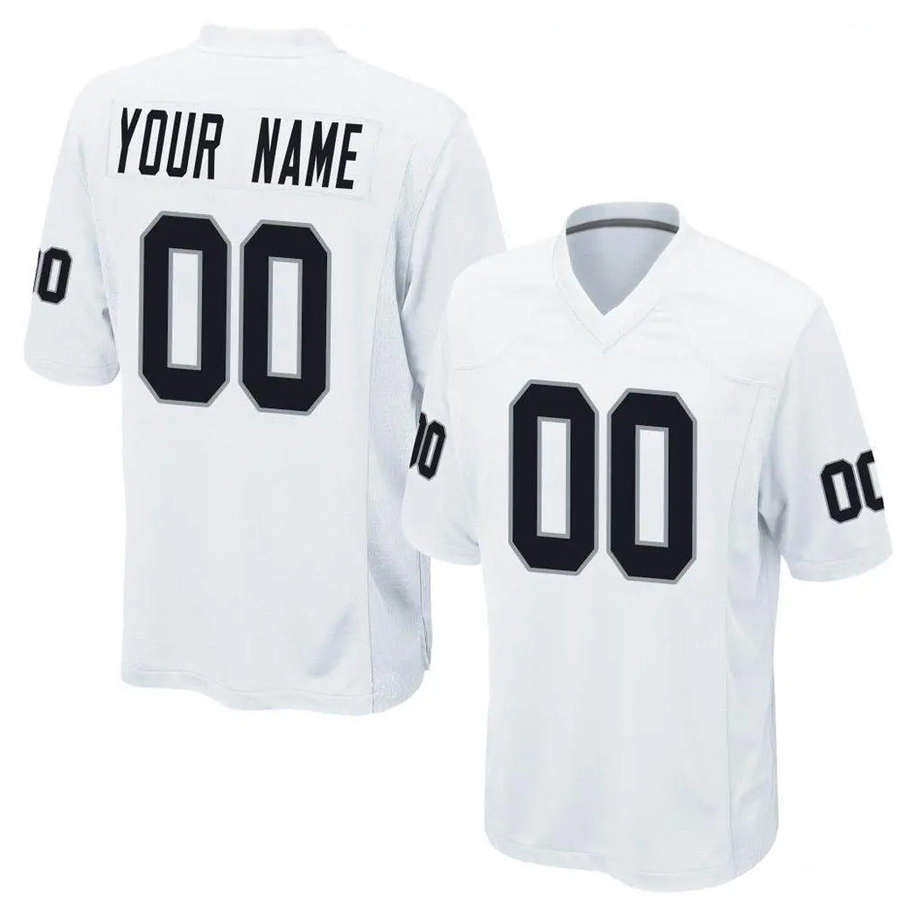Ndoa Custom LV.Raiders White Home Game Any Name & Numbers Stitched Jerseys
