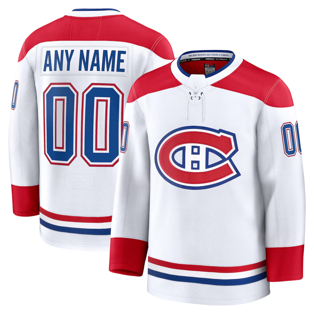 Ndoa Custom M.Canadiens White Away Premium Jerseys