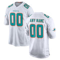 Ndoa Custom M.Dolphins White Game Home Any Name & Numbers Stitched Jerseys