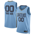 Ndoa Custom M.Grizzlies Blue 2022-2023 Swingman Stitched Jerseys- Statement Edition