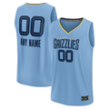 Ndoa Custom M.Grizzlies Light Blue Fast Break Stitched Jerseys- Statement Edition