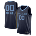 Ndoa Custom M.Grizzlies Navy Swingman Stitched Jerseys- Icon Edition