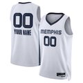 Ndoa Custom M.Grizzlies White Swingman Stitched Jerseys- Association Edition