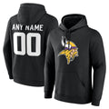 Ndoa Custom MN.Vikings Black LOGO Pullover Hoodies Limited Any Name & Numbers Stitched Jerseys