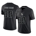 Ndoa Custom MN.Vikings Black Limited Reflective Home Game Any Name & Numbers Stitched Jerseys