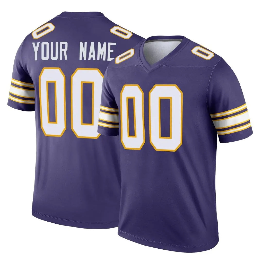 Ndoa Custom MN.Vikings Purple Limited Classic Home Game Any Name & Numbers Stitched Jerseys