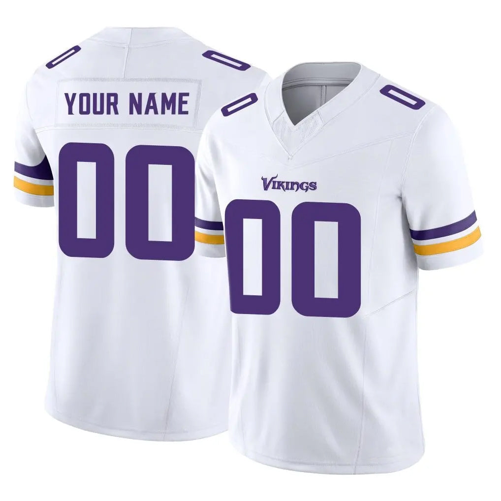 Ndoa Custom MN.Vikings White Limited Vapor F.U.S.E. Home Game Any Name & Numbers Stitched Jerseys