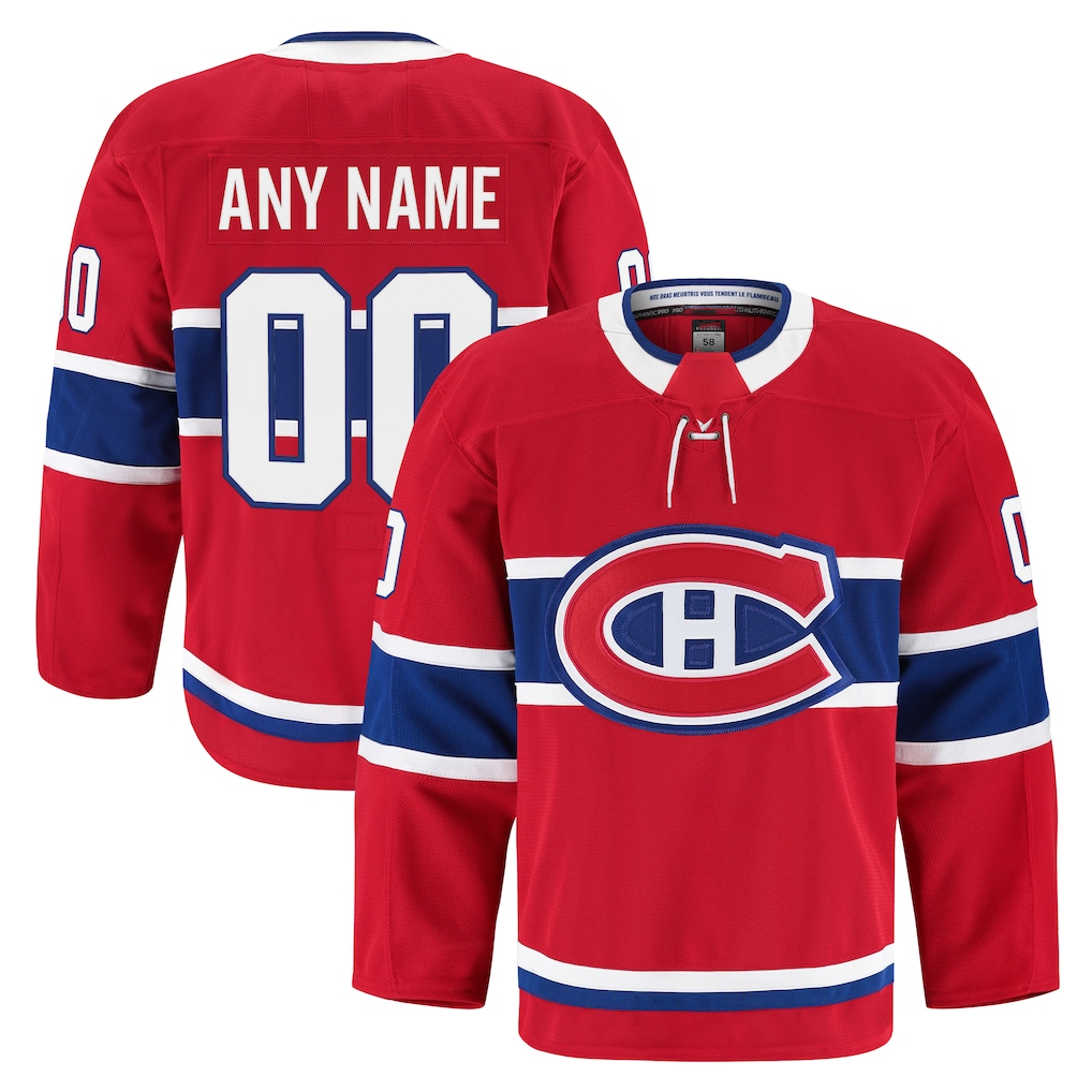 Ndoa Custom Montreal Canadiens Red Home Authentic Pro Jerseys