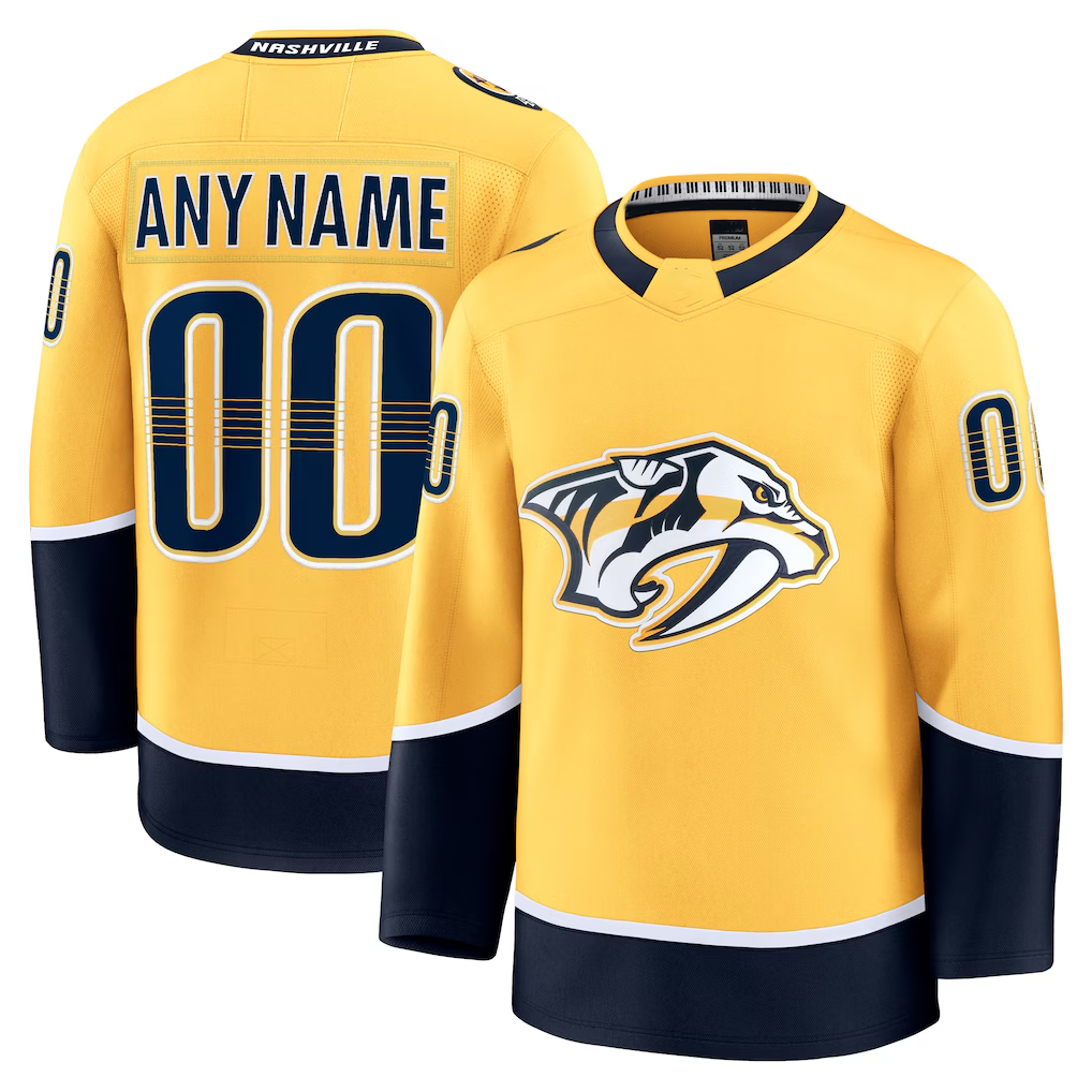 Ndoa Custom N.Predators Gold Home Premium Jerseys