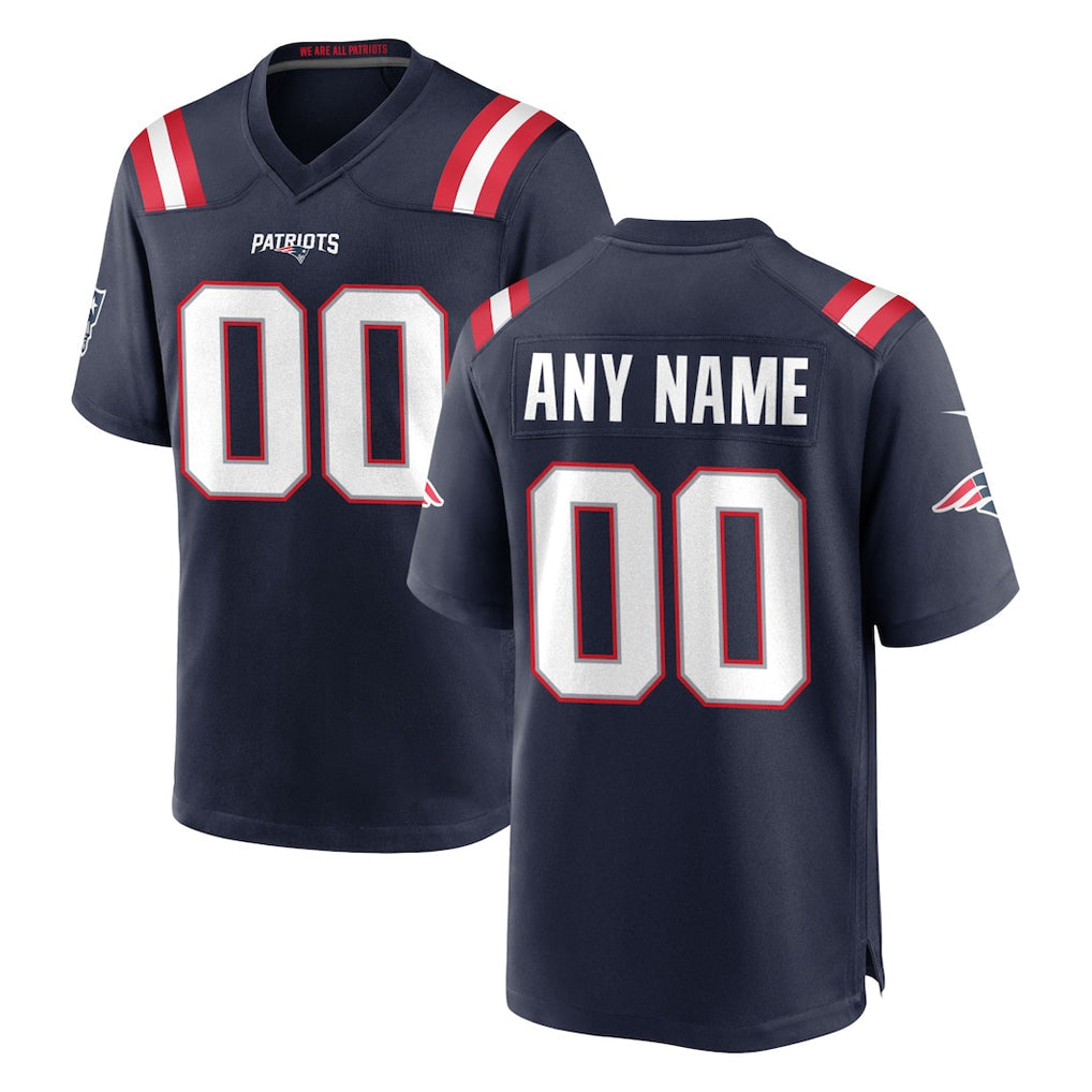 Ndoa Custom NE.Patriots Navy Home Game Any Name & Numbers Stitched Jerseys