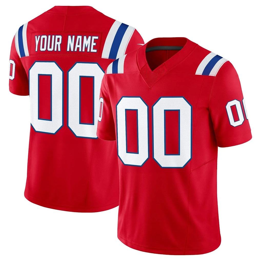 Ndoa Custom NE.Patriots Red Limited Vapor F.U.S.E. Home Game Any Name & Numbers Stitched Jerseys