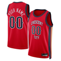 Ndoa Custom NO.Pelicans Jordan Brand Red Swingman Stitched Jerseys- Statement Edition