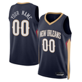 Ndoa Custom NO.Pelicans Navy 2022-2023 Swingman Stitched Jerseys- Icon Edition