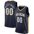 Ndoa Custom NO.Pelicans Navy Swingman Stitched Jerseys- Icon Edition