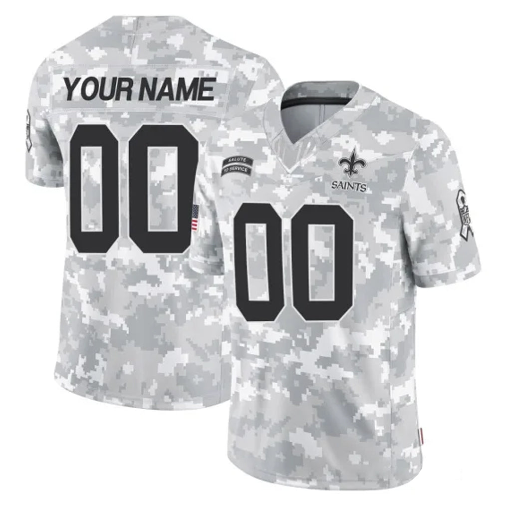 Ndoa Custom NO.Saints Arctic Camo Salute To Service Limited Game Any Name & Numbers Stitched Jerseys