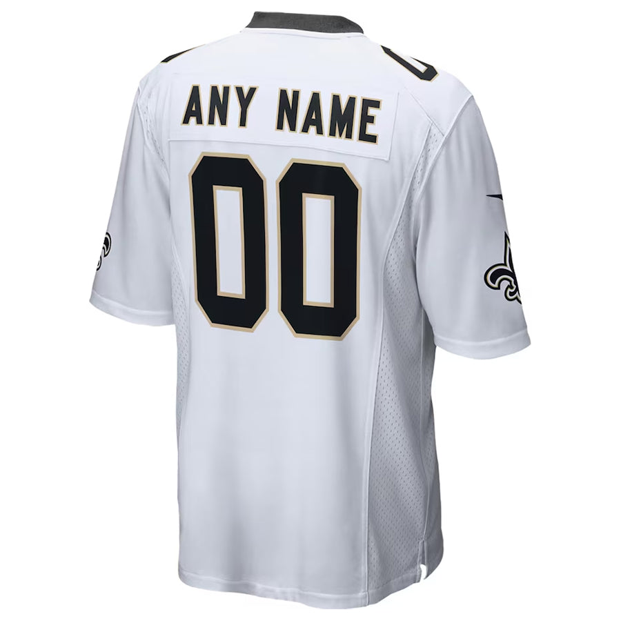 Ndoa Custom NO.Saints White Home Game Stitched Jerseys