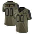 Ndoa Custom NY.Giants Olive Salute To Service Limited Game Any Name & Numbers Stitched Jerseys