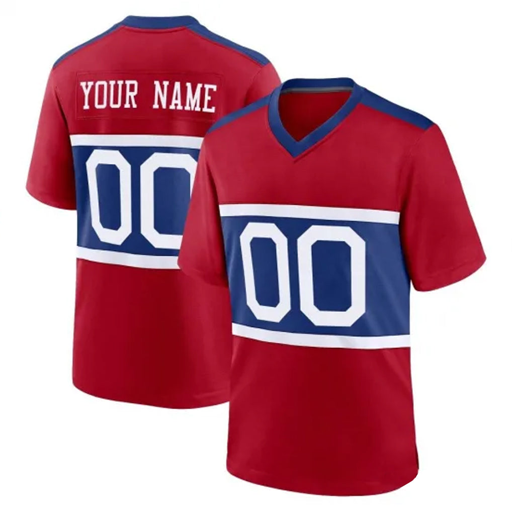 Ndoa Custom NY.Giants Red Century Home Game Any Name & Numbers Stitched Jerseys