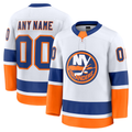 Ndoa Custom NY.Islanders White Away Premium Jerseys