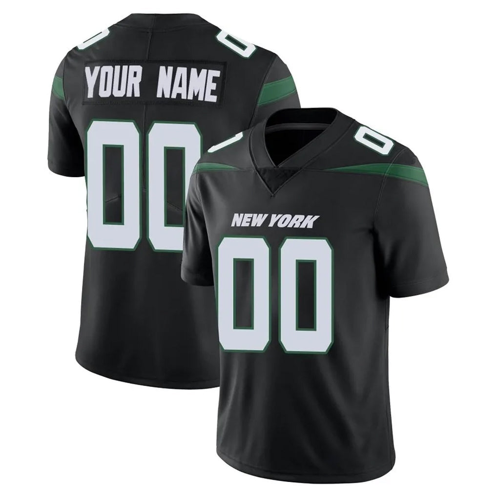Ndoa Custom NY.Jets Black Limited Vapor Home Game Any Name & Numbers Stitched Jerseys