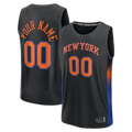 Ndoa Custom NY.Knicks  Black Fast Break Jerseys - Icon Edition