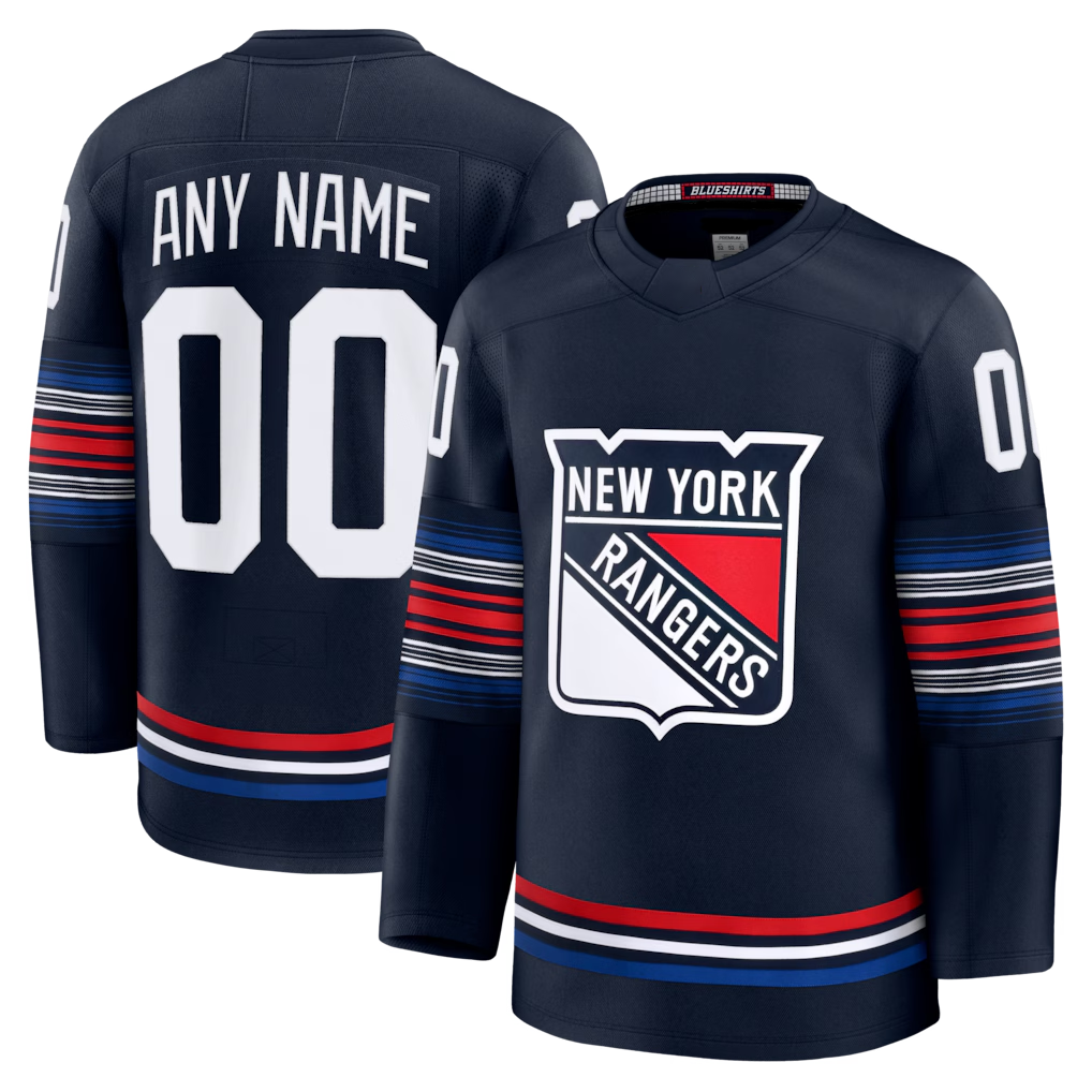 Ndoa Custom NY.Rangers Navy Alternate Premium Jerseys