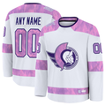 Ndoa Custom O.Senators White 2024 Hockey Fights Cancer Practice Jerseys