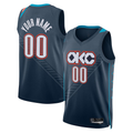 Ndoa Custom OC.Thunder Blue 2025-2026 City Edition Swingman Stitched Jerseys