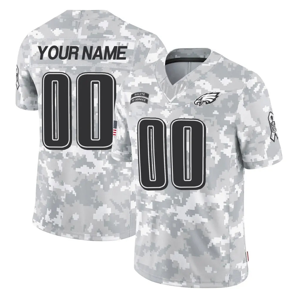 Ndoa Custom P.Eagles Arctic Camo Salute to Service Limited Game Any Name & Numbers Stitched Jerseys