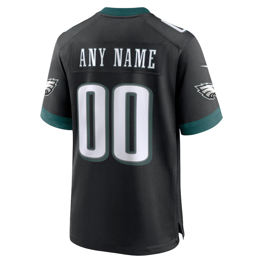 Ndoa Custom P.Eagles Black Stitched Alternate Game Stitched Jerseys
