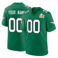 Ndoa Custom P.Eagles Green Kelly Alternate Super Bowl LIX Home Game Any Name & Numbers Stitched Jerseys