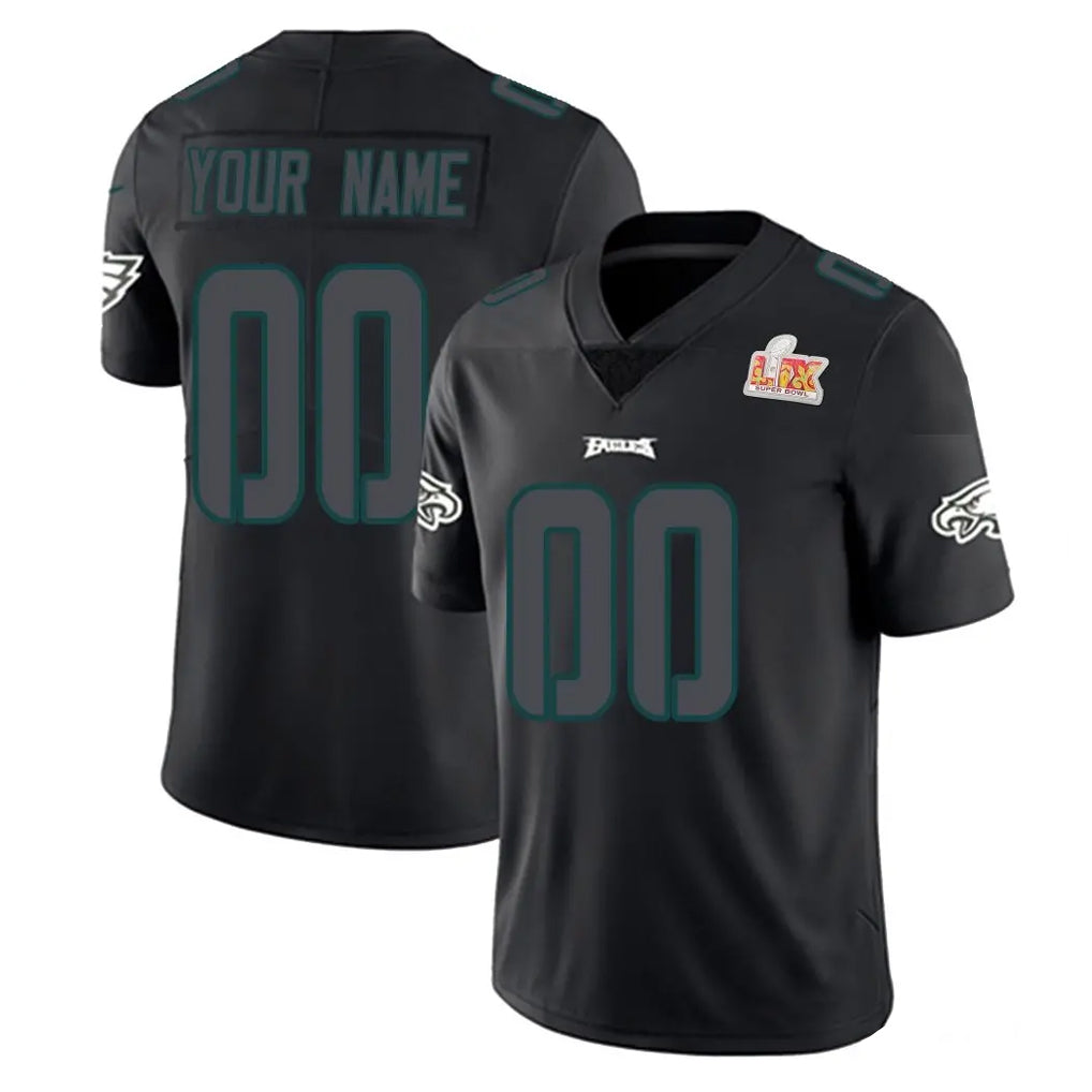 Ndoa Custom P.Eagles Limited Black Impact Super Bowl LIX Home Game Any Name & Numbers Stitched Jerseys