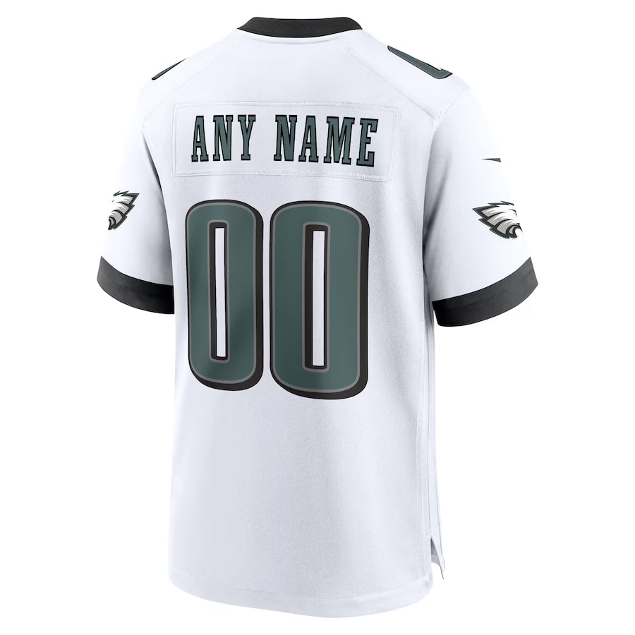 Ndoa Custom P.Eagles White Stitched Home Game Stitched Jerseys