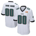Ndoa Custom P.Eagles White Super Bowl LIX Home Game Any Name & Numbers Stitched Jerseys
