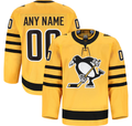 Ndoa Custom P.Penguins Gold Alternate Authentic Pro Jerseys