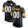 Ndoa Custom P.Steelers Black Home Game Stitched Jerseys