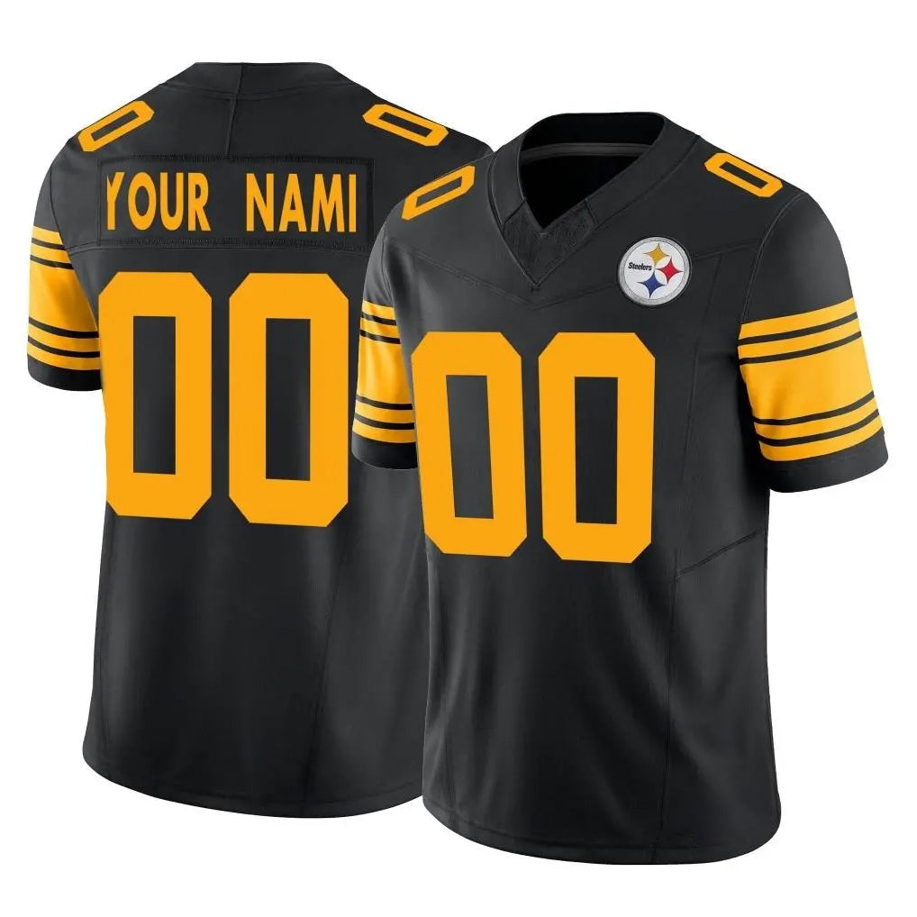 Ndoa Custom P.Steelers Black Limited 2nd Alternate Vapor F.U.S.E. Home Game Any Name & Numbers Stitched Jerseys