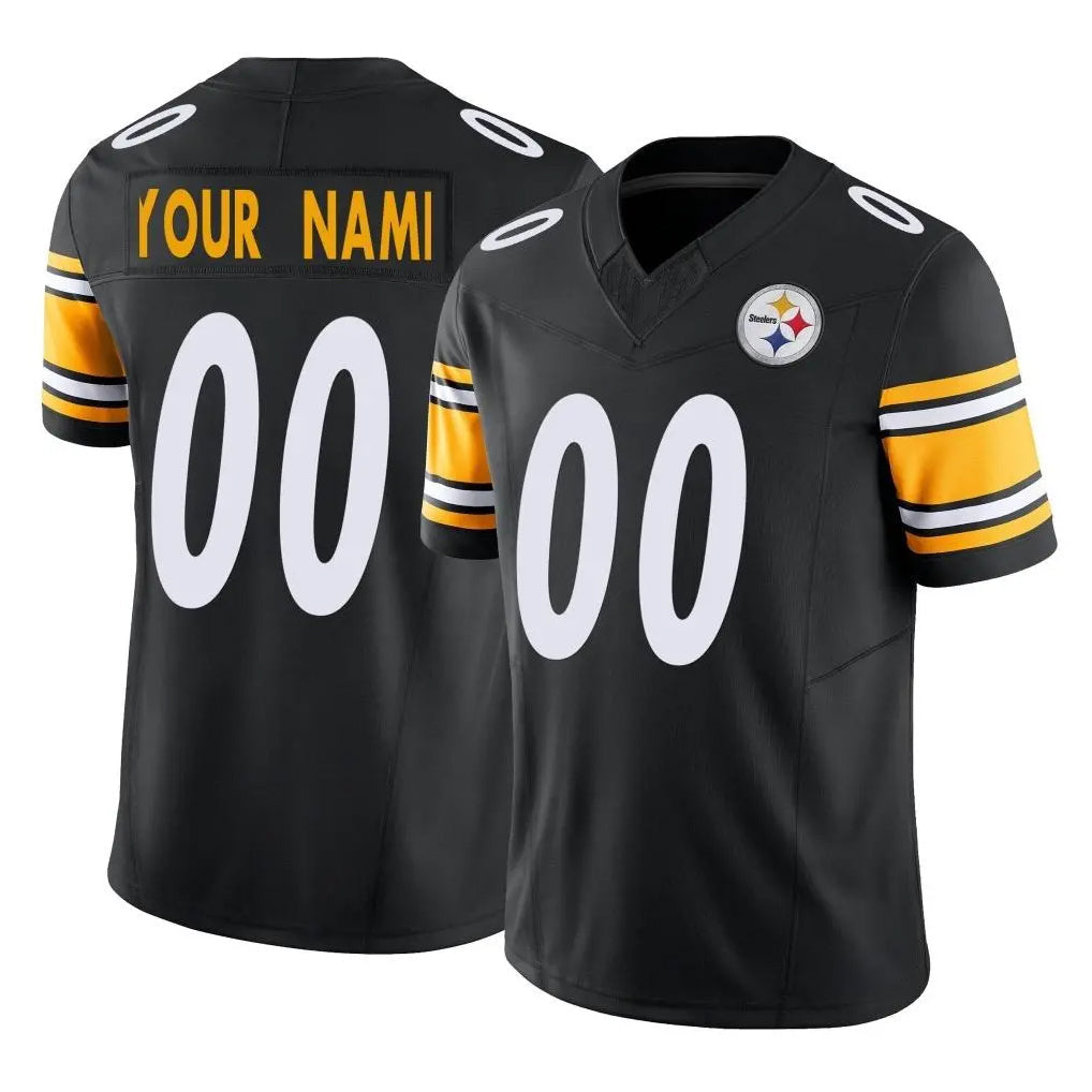 Ndoa Custom P.Steelers Black Limited Vapor F.U.S.E. Home Game Any Name & Numbers Stitched Jerseys