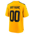 Ndoa Custom P.Steelers Gold Alternate Game Stitched Jerseys