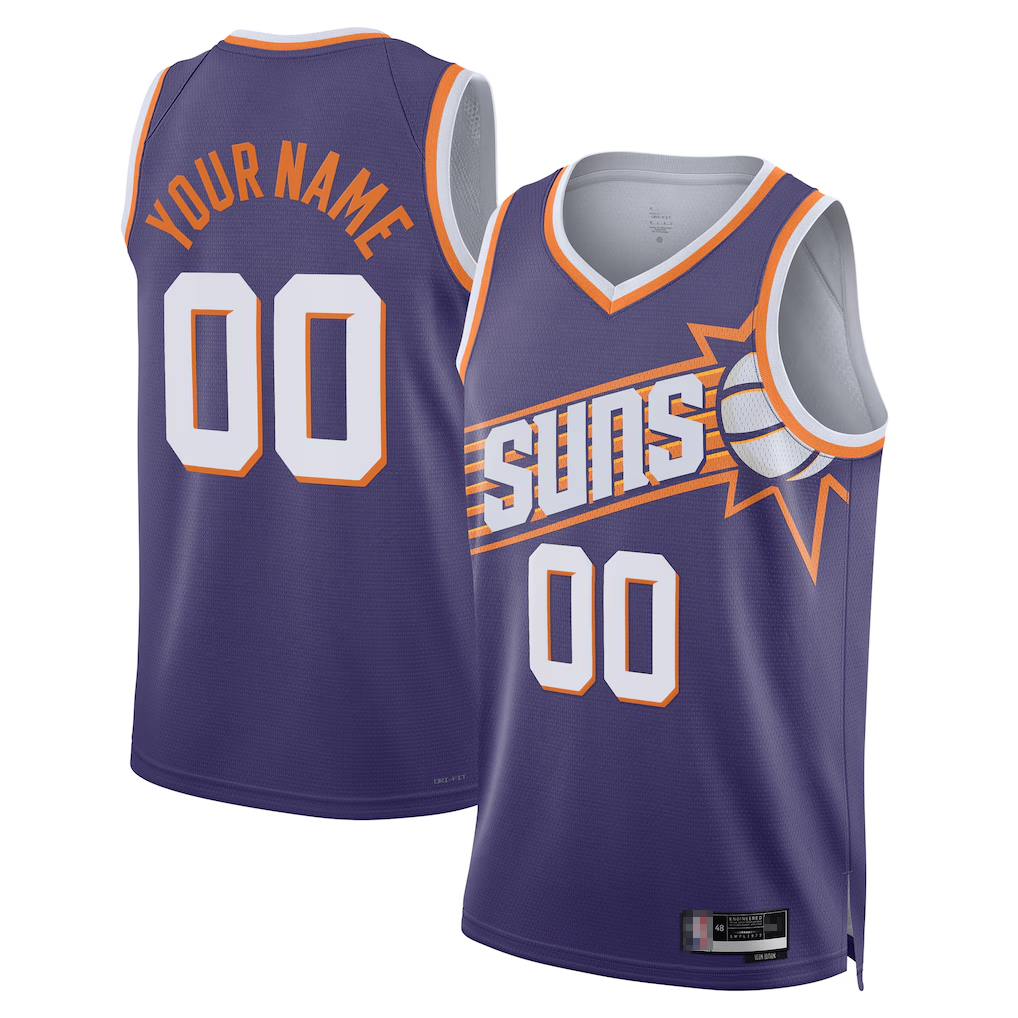 Ndoa Custom P.Suns Purple Swingman Jerseys - Icon Edition