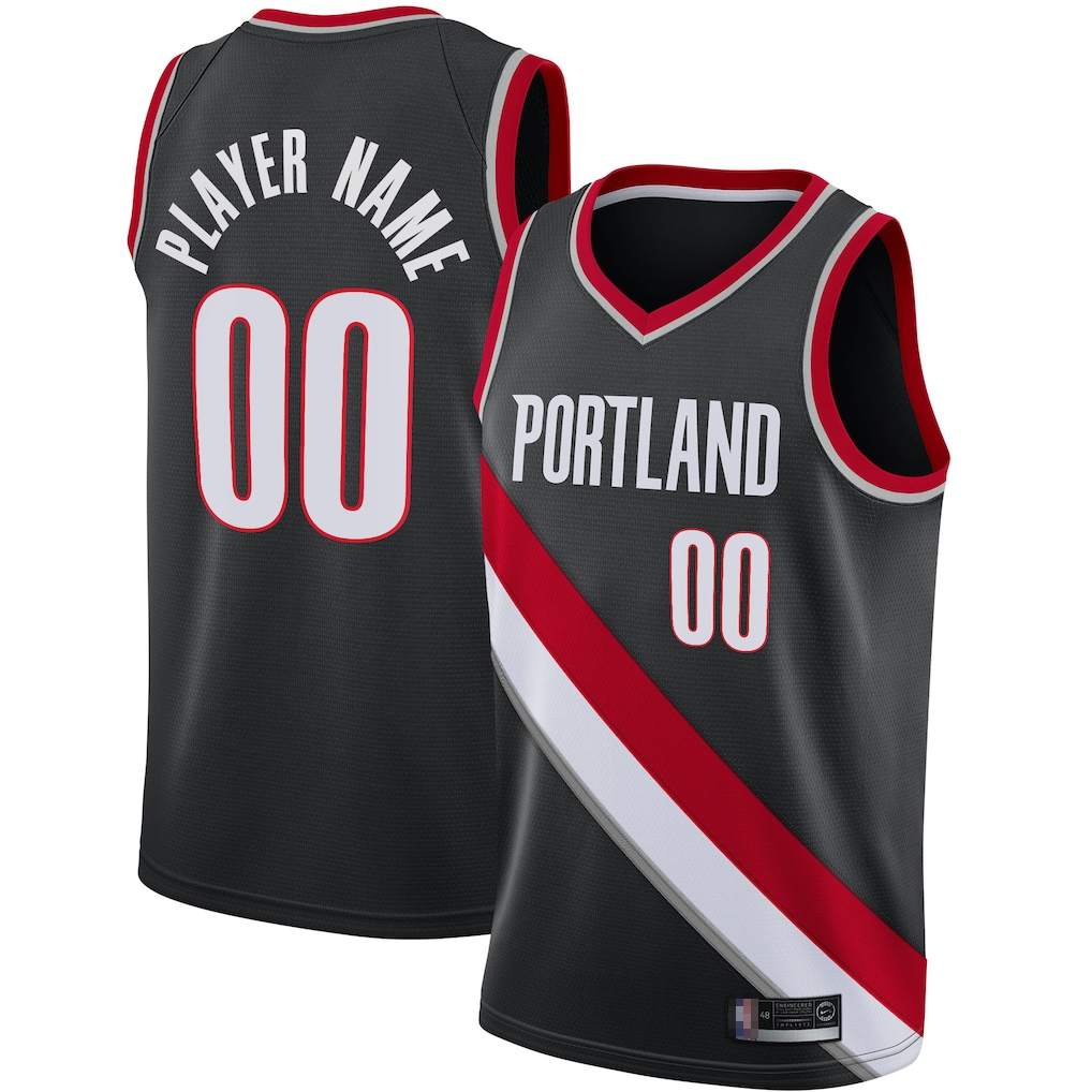 Ndoa Custom PT.Blazers Black 2020-2021 Swingman Jerseys - Icon Edition