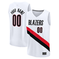 Ndoa Custom PT.Blazers Fanatics White Fast Break Replica Jerseys - Association Edition