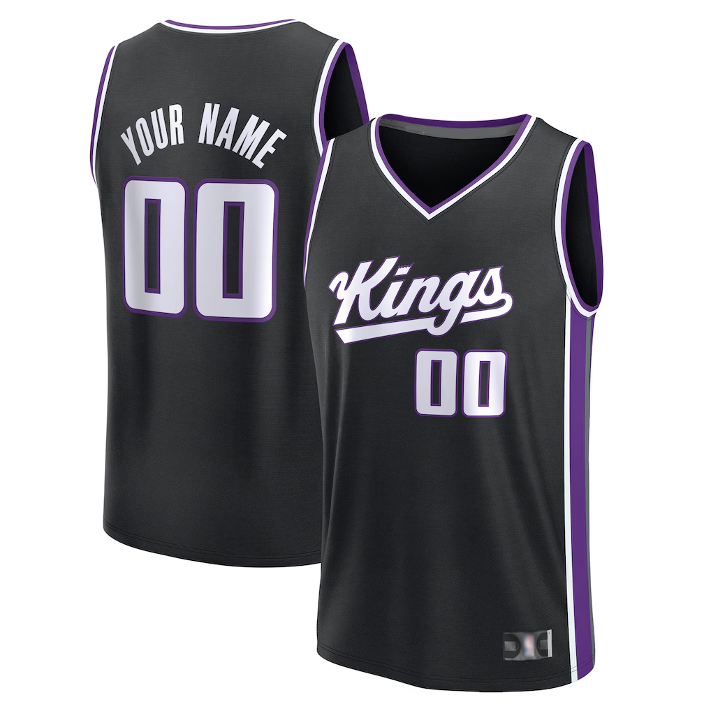 Ndoa Custom S.Kings Fanatics Black Fast Break Jerseys - Icon Edition