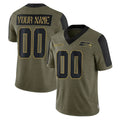Ndoa Custom S.Seahawks Olive Salute To Service Limited Game Any Name & Numbers Stitched Jerseys