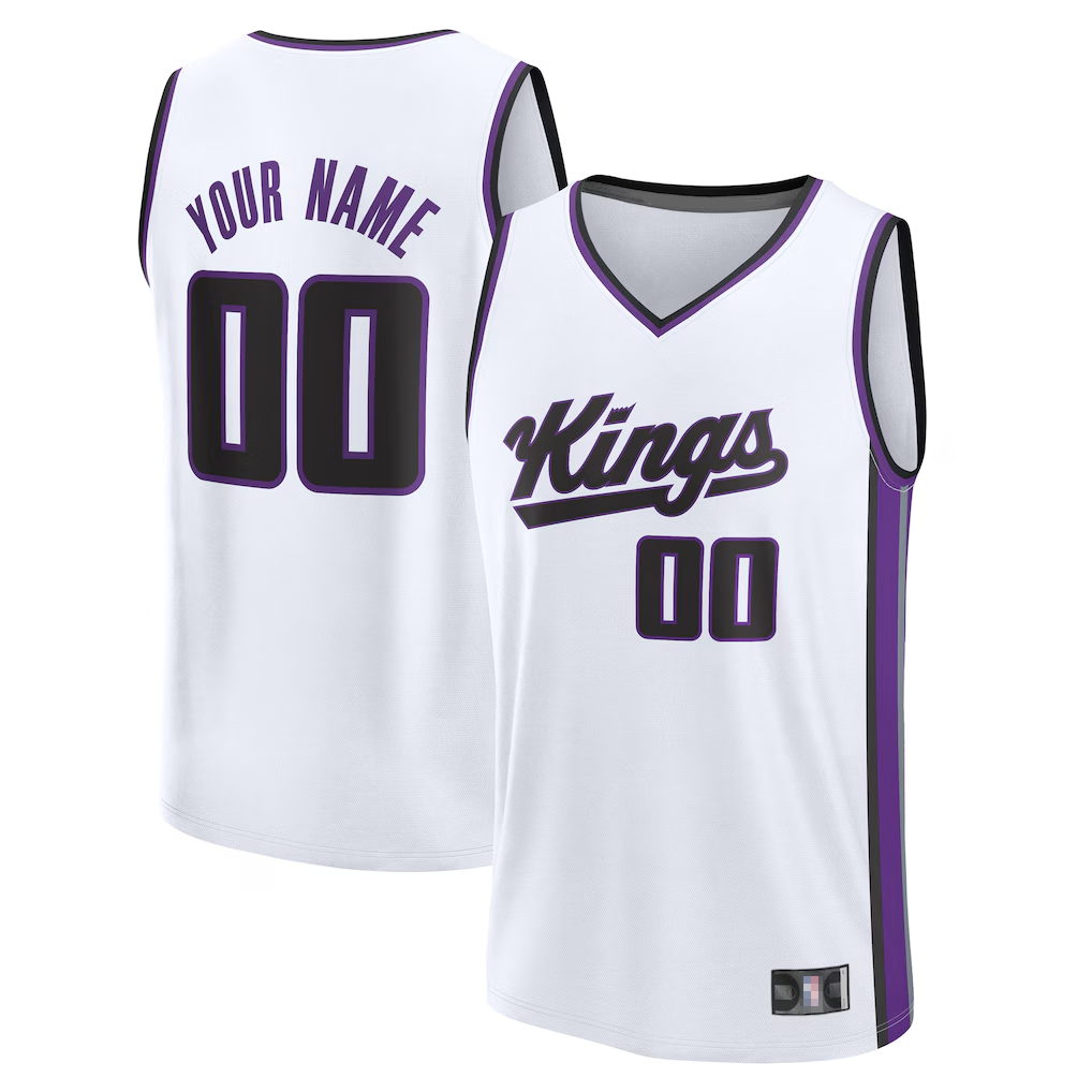 Ndoa Custom S.kings Fanatics White Fast Break Jerseys - Association Edition