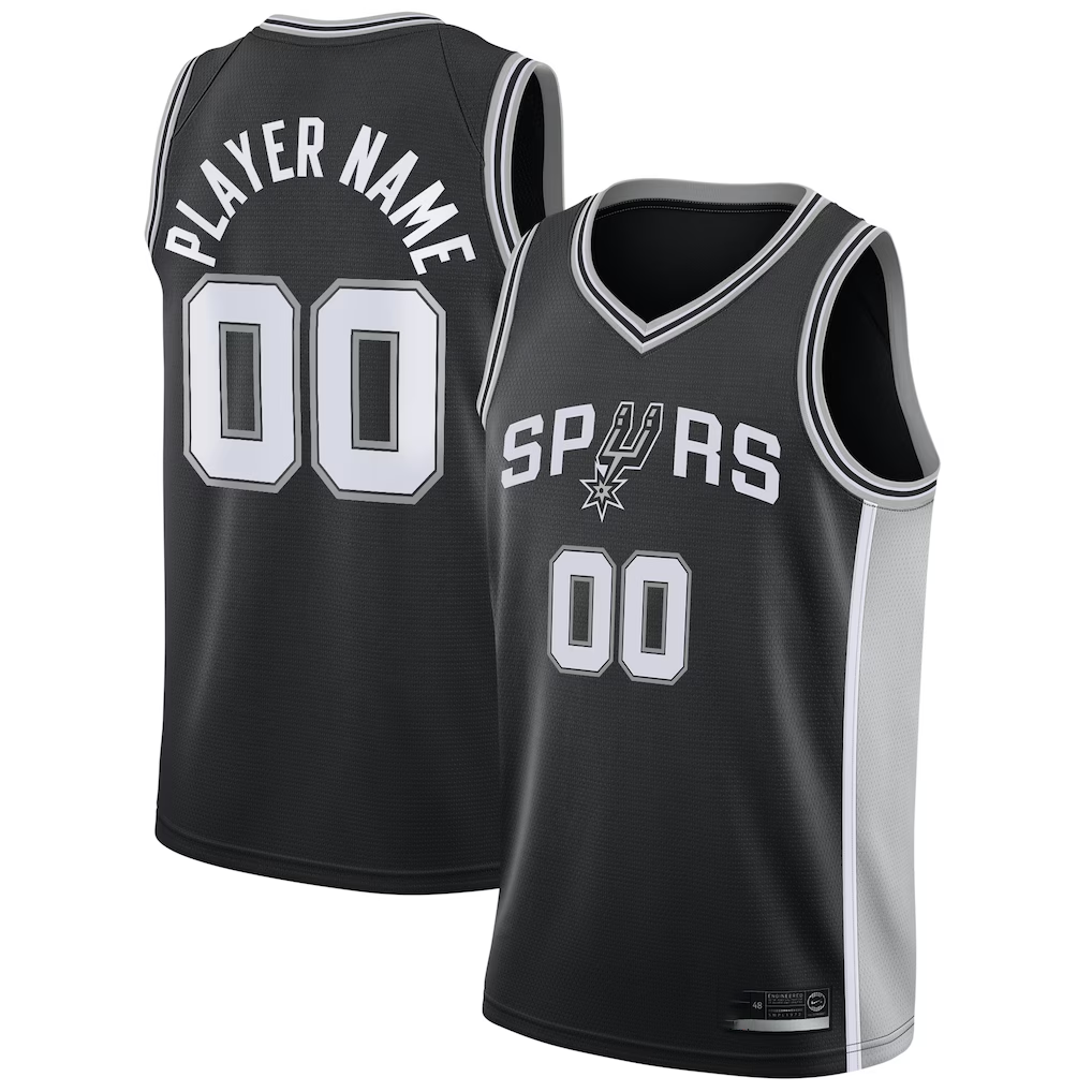 Ndoa Custom SA.Spurs Black Swingman Jerseys - Icon Edition