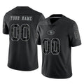Ndoa Custom SF.49ers Black Limited Reflective Home Game Any Name & Numbers Stitched Jerseys