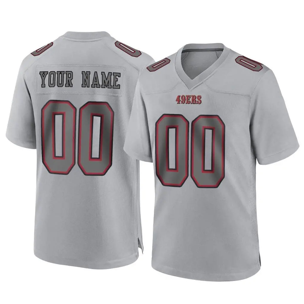 Ndoa Custom SF.49ers Gray Atmosphere Fashion Home Game Any Name & Numbers Stitched Jerseys